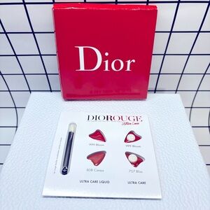 🆕 Dior Rouge Ultra Care Liquid & Ultra Care Sample Set 4 color with Brush